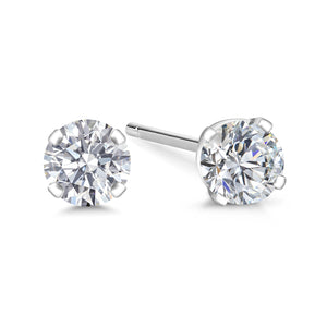 0.25 Carats-Non IGI_14K White Gold_Earrings in 14K White Gold