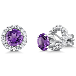 Amethyst - February_Earrings in 925 Sterling Silver