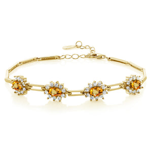 Yellow Sapphire - September_Bracelet in 925 Yellow Gold Plated Silver