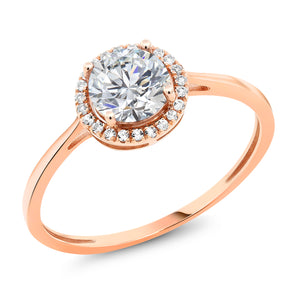 White Lab Grown Diamond_5_Ring in 10K Rose Gold