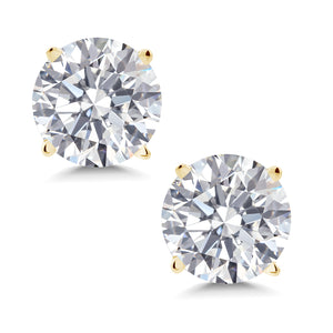 White Lab Grown Diamond - April_Earrings in 14K Yellow Gold