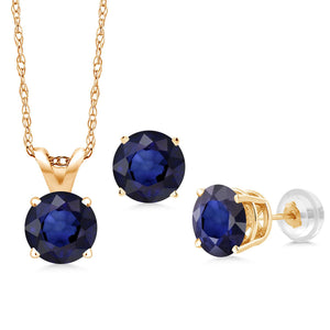 Pendant Earrings Set in 14K White Gold