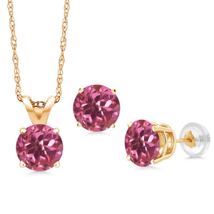 Pendant Earrings Set in 14K White Gold