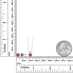 Pendant Earrings Set in 14K White Gold