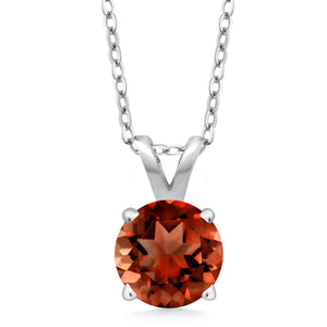 Garnet_Pendant in 925 Sterling Silver