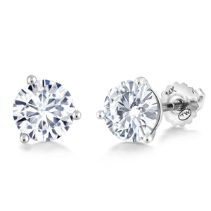 Near Colorless (GHI)_Earrings in 14K White Gold