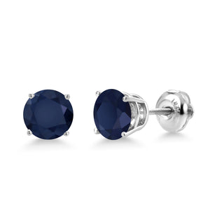 Sapphire - September_Earrings in 14K White Gold