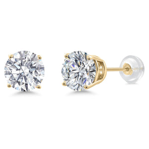 4.00 Carat_Yellow Gold_Earrings in 14K Yellow Gold