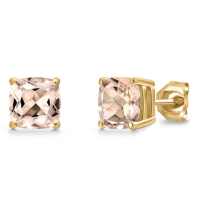 Morganite - October_Earrings in 14K Yellow Gold