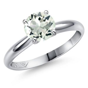Prasiolite_Ring in Platinum