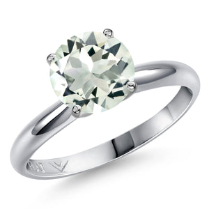Prasiolite_Ring in Platinum