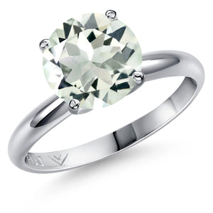 Prasiolite_Ring in Platinum
