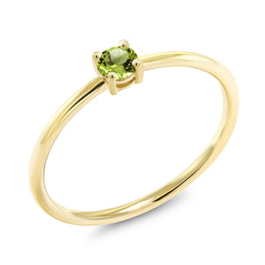 Peridot - August_6_Ring in 10K Yellow Gold