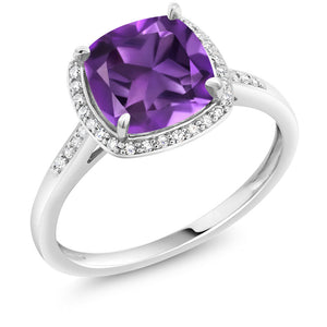 Amethyst - February_5_Ring in 10K White Gold