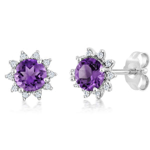 Amethyst_Earrings in 18K White Gold