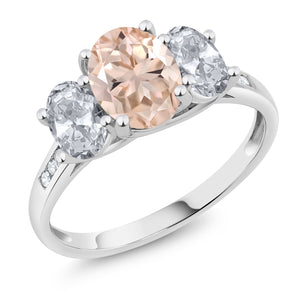 Morganite - October_5_Ring in 10K White Gold