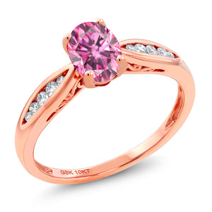 Moissanite - April_7_Ring in 10K Rose Gold