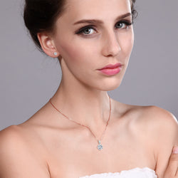 Pendant Earrings Set in 10K Rose Gold