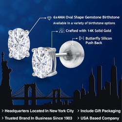 Earrings in 14K White Gold