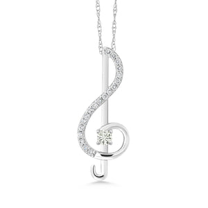 Pendant in 10K White Gold