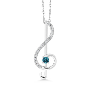 Pendant in 10K White Gold