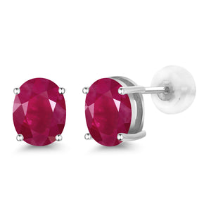 Ruby - July_14K White Gold_Earrings in 14K White Gold