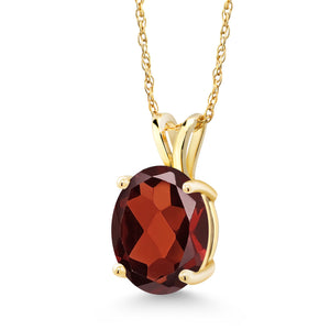 Garnet - January_Pendant in 14K Yellow Gold