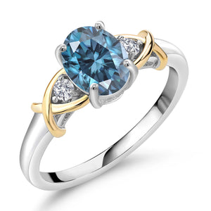 Ring in 925 Sterling Silver and 10K Yellow Gold