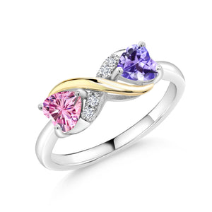 Ring in 925 Sterling Silver and 10K Yellow Gold