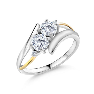 Ring in 925 Sterling Silver and 10K Yellow Gold