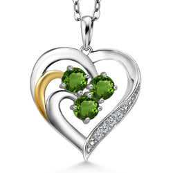Pendant in 925 Sterling Silver and 10K Yellow Gold