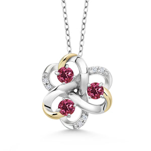 Pendant in 925 Sterling Silver and 10K Yellow Gold