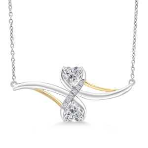Necklace in 925 Sterling Silver and 10K Yellow Gold