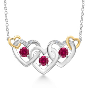 Necklace in 925 Sterling Silver and 10K Yellow Gold