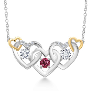 Necklace in 925 Sterling Silver and 10K Yellow Gold