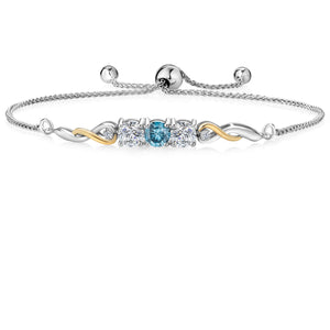Bracelet in 925 Sterling Silver and 10K Yellow Gold