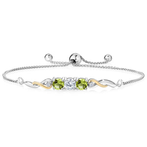 Lab Grown Diamond_Bracelet in 925 Sterling Silver and 10K Yellow Gold