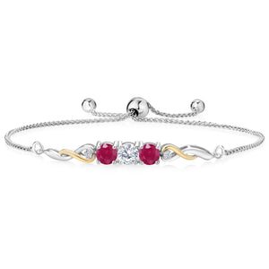 Lab Grown Diamond_Bracelet in 925 Sterling Silver and 10K Yellow Gold