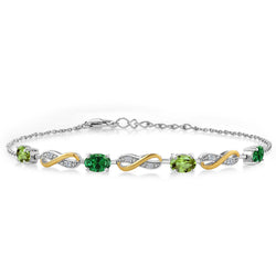 Bracelet in 925 Sterling Silver and 10K Yellow Gold