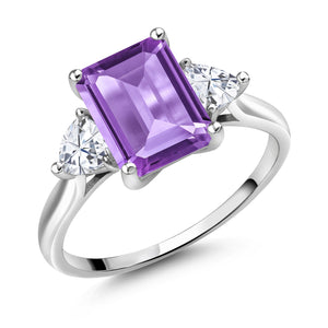 Amethyst - February_7.5_Ring in 10K White Gold