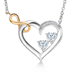 Necklace in 925 Sterling Silver and 10K Yellow Gold