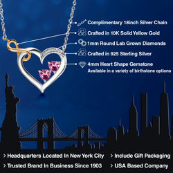 Necklace in 925 Sterling Silver and 10K Yellow Gold