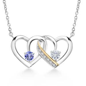 Necklace in 925 Sterling Silver and 10K Yellow Gold