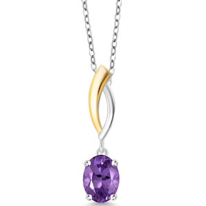 Pendant in 925 Sterling Silver and 10K Yellow Gold