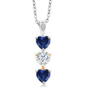 Pendant in 925 Sterling Silver and 10K Yellow Gold