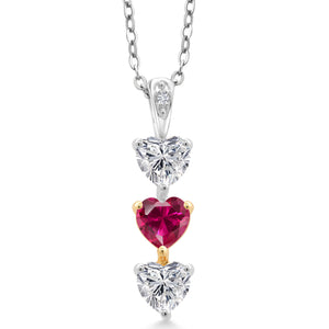 Pendant in 925 Sterling Silver and 10K Yellow Gold