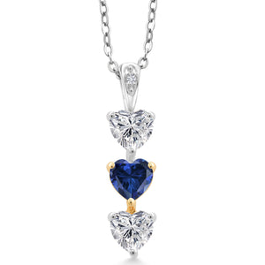 Pendant in 925 Sterling Silver and 10K Yellow Gold