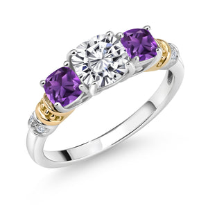 Ring in 925 Sterling Silver and 10K Yellow Gold
