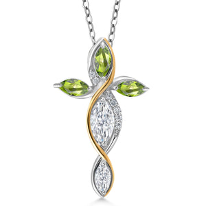 Pendant in 925 Sterling Silver and 10K Yellow Gold
