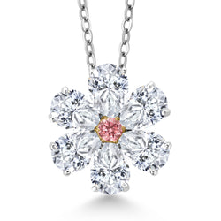 Pendant in 925 Sterling Silver and 10K Yellow Gold